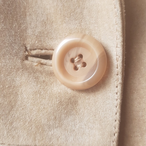 NEW Suede Leather trench coat jacket - Picture 2 of 3